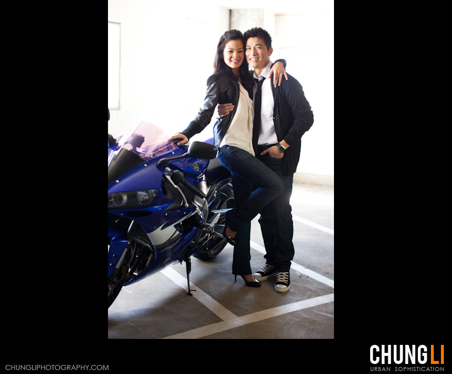 san francisco fort point engagement motorcycle