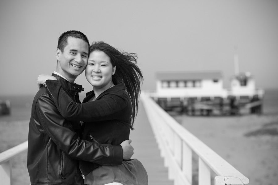 sf crissy field engagement photo