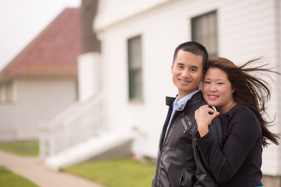 sf crissy field engagement photo