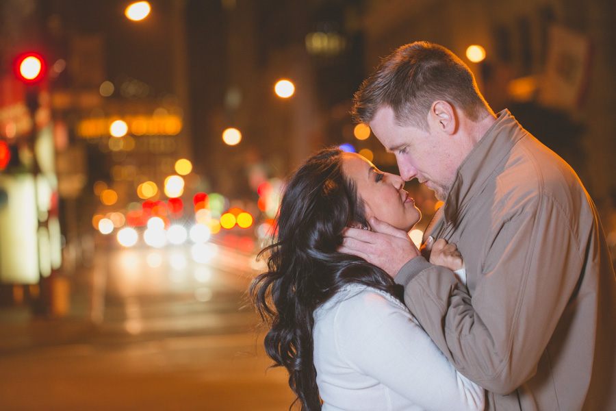 evening engagement san francisco cable car