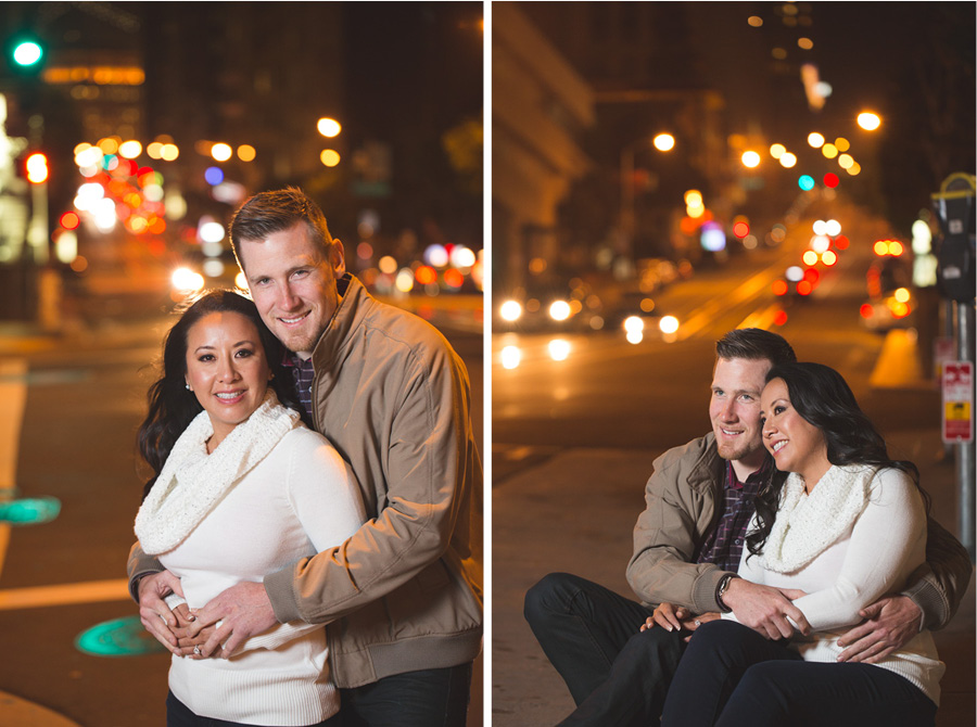 evening engagement san francisco cable car