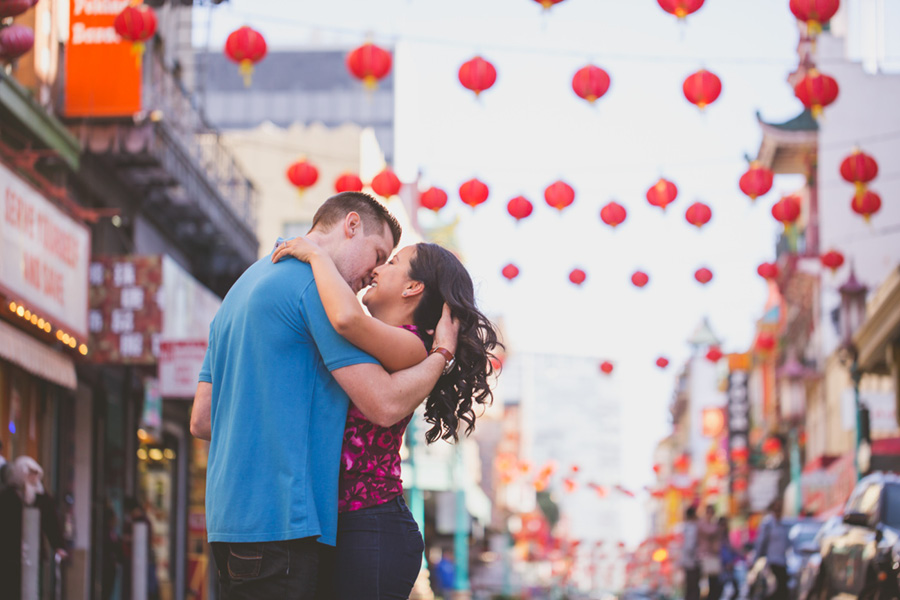 san francisco china town engagement photographer 