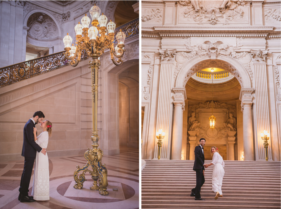 sf city hall wedding vintage dress