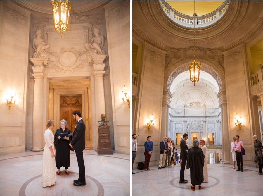 san francisci city hall wedding photographer vintage dress