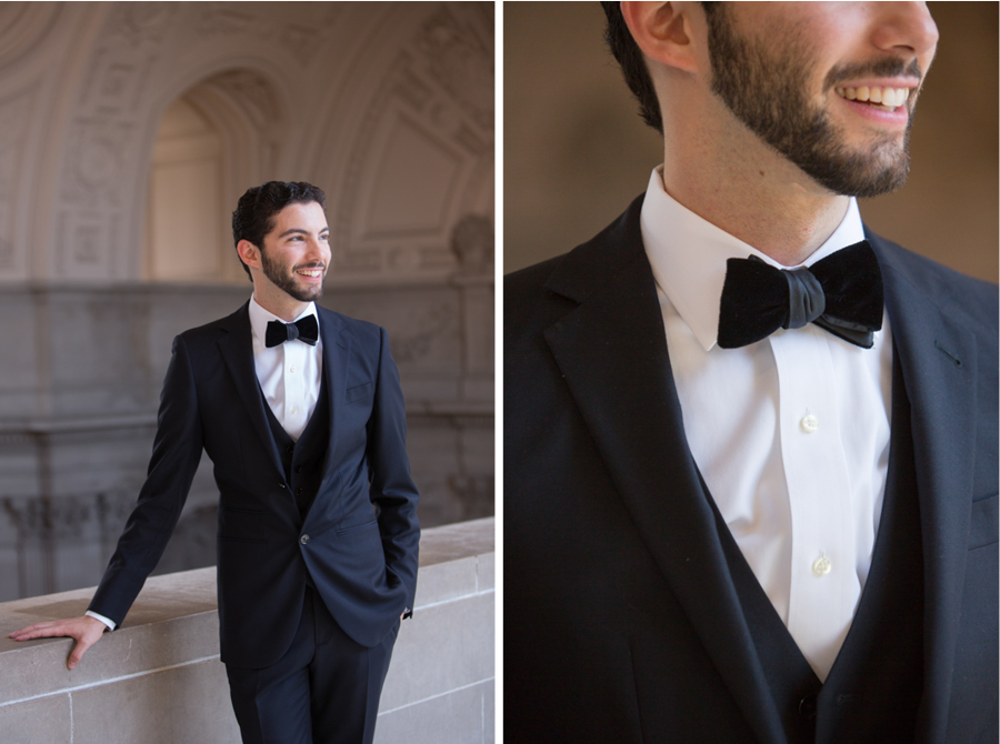 san francisco city hall vintage wedding photographer