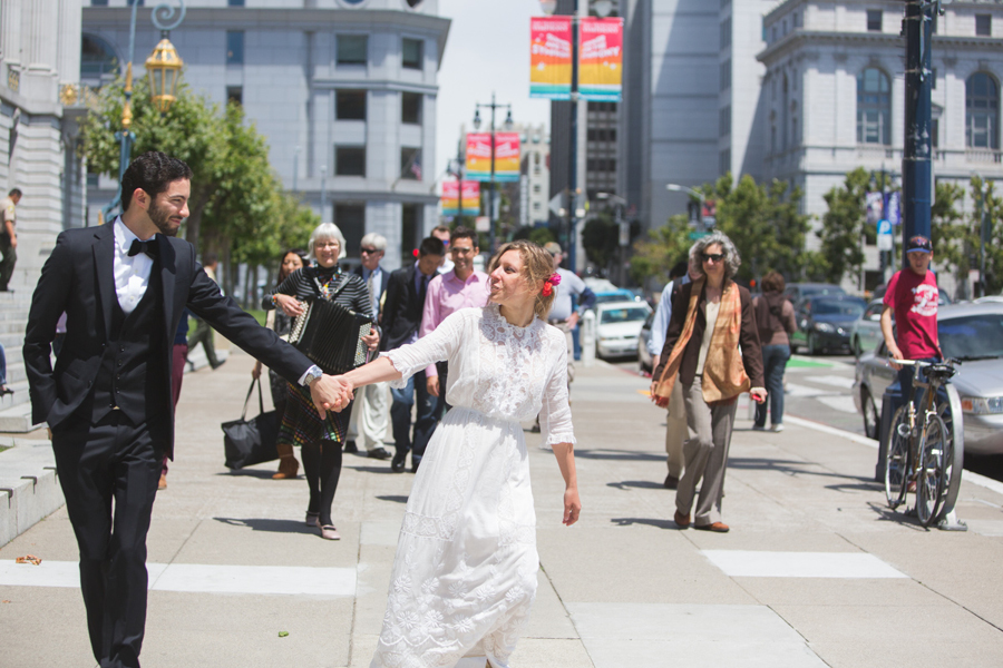 san francisco city hall vintage wedding photographer