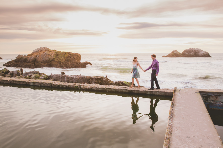 sutro bath engagement photo