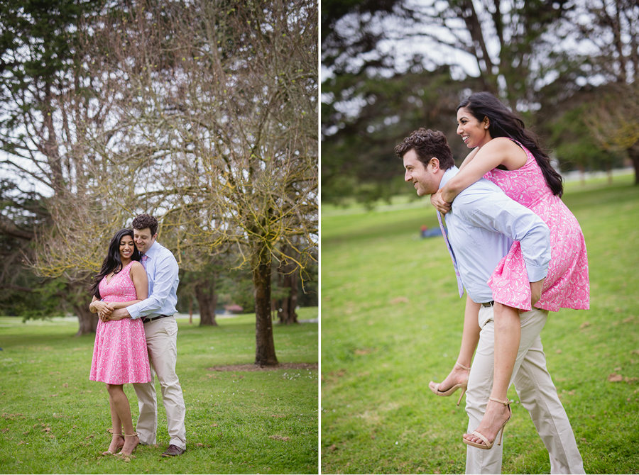 golden gate botanical garden engagement photo photographer