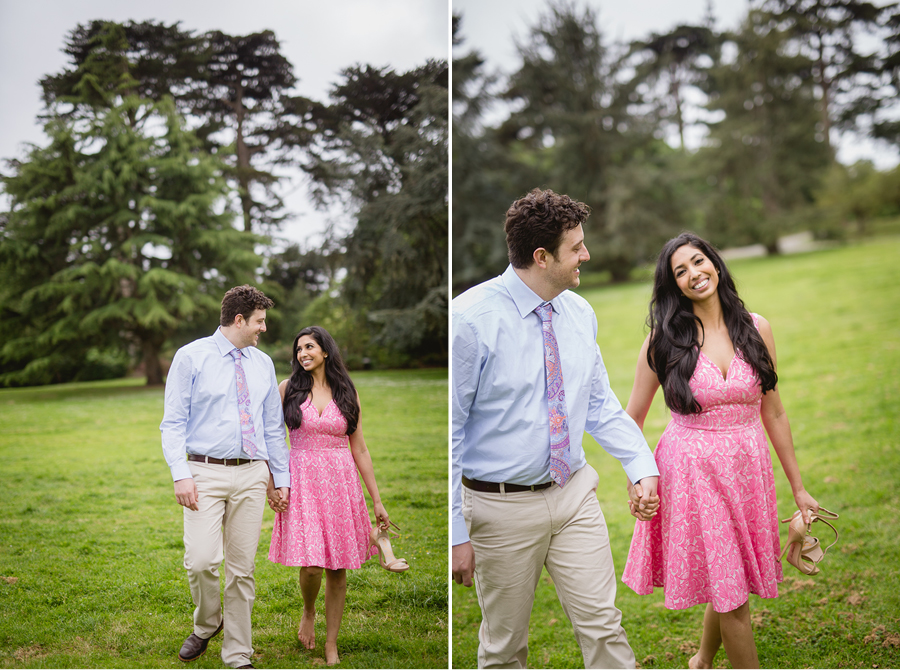 golden gate botanical garden engagement photo photographer