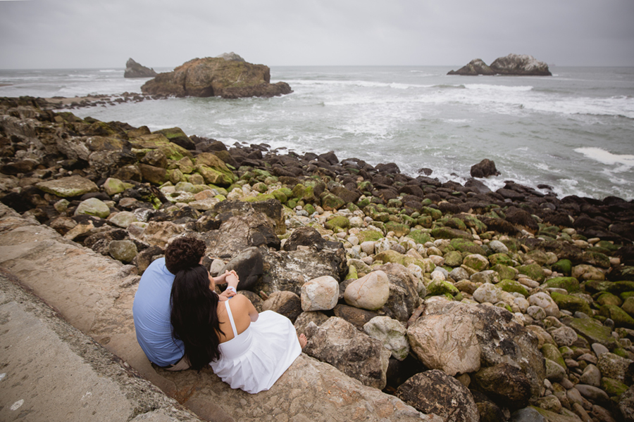 sutro bath ruin sf engagement photo photographer