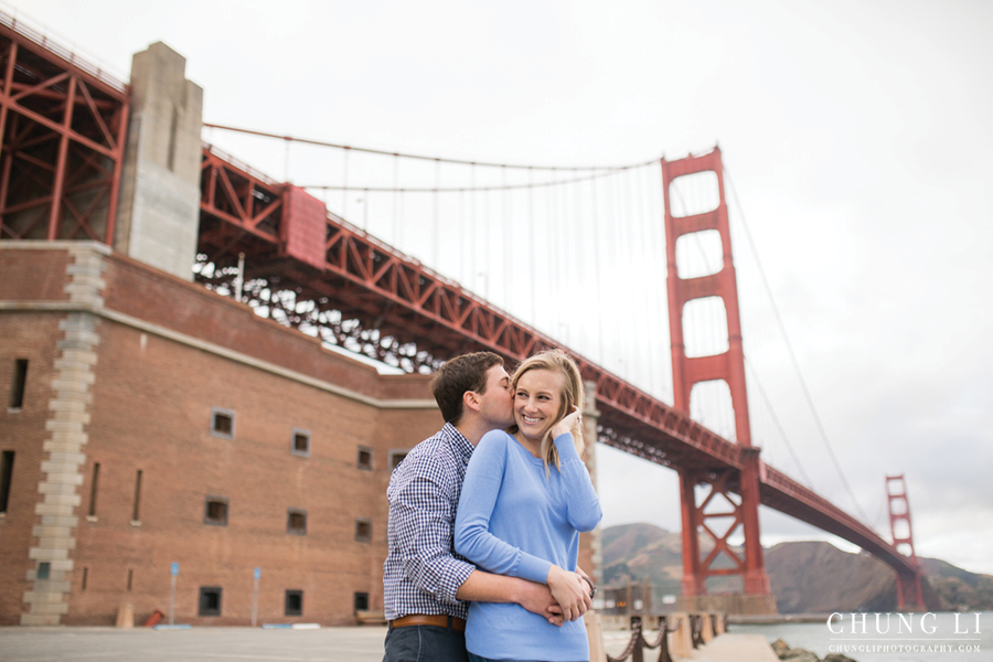 fort point golden gate bridge engagement photographer