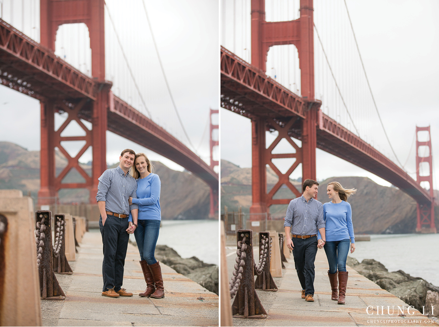 fort point golden gate bridge engagement photographer