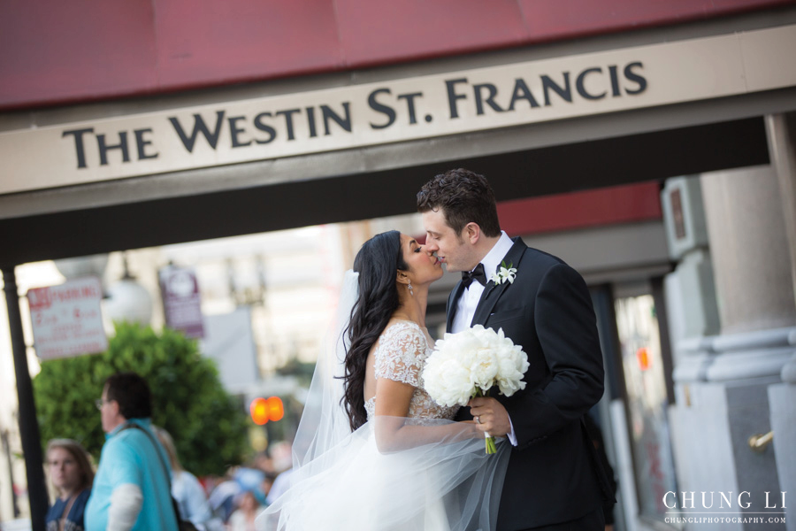 westin st francis wedding photographer